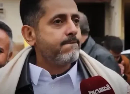 قيادي حوثي بارز يبكي بحرقة أثناء تشييع حسن نصر الله في بيروت