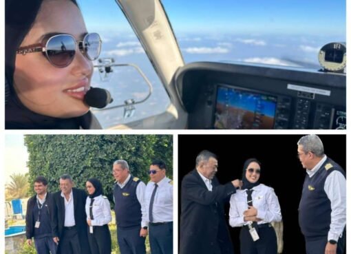 شاهد بالصورة.. أول فتاة طيارة من أبين وثاني كابتن طيار بالجمهورية