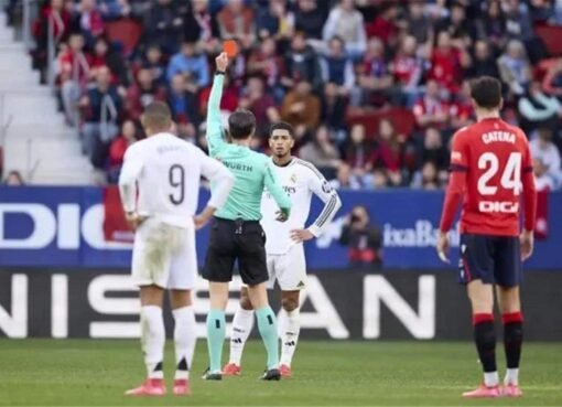 بسبب كلمة مشابهة.. طرد بيلينغهام يثير الجدل بعد أسرع طرد في التاريخ