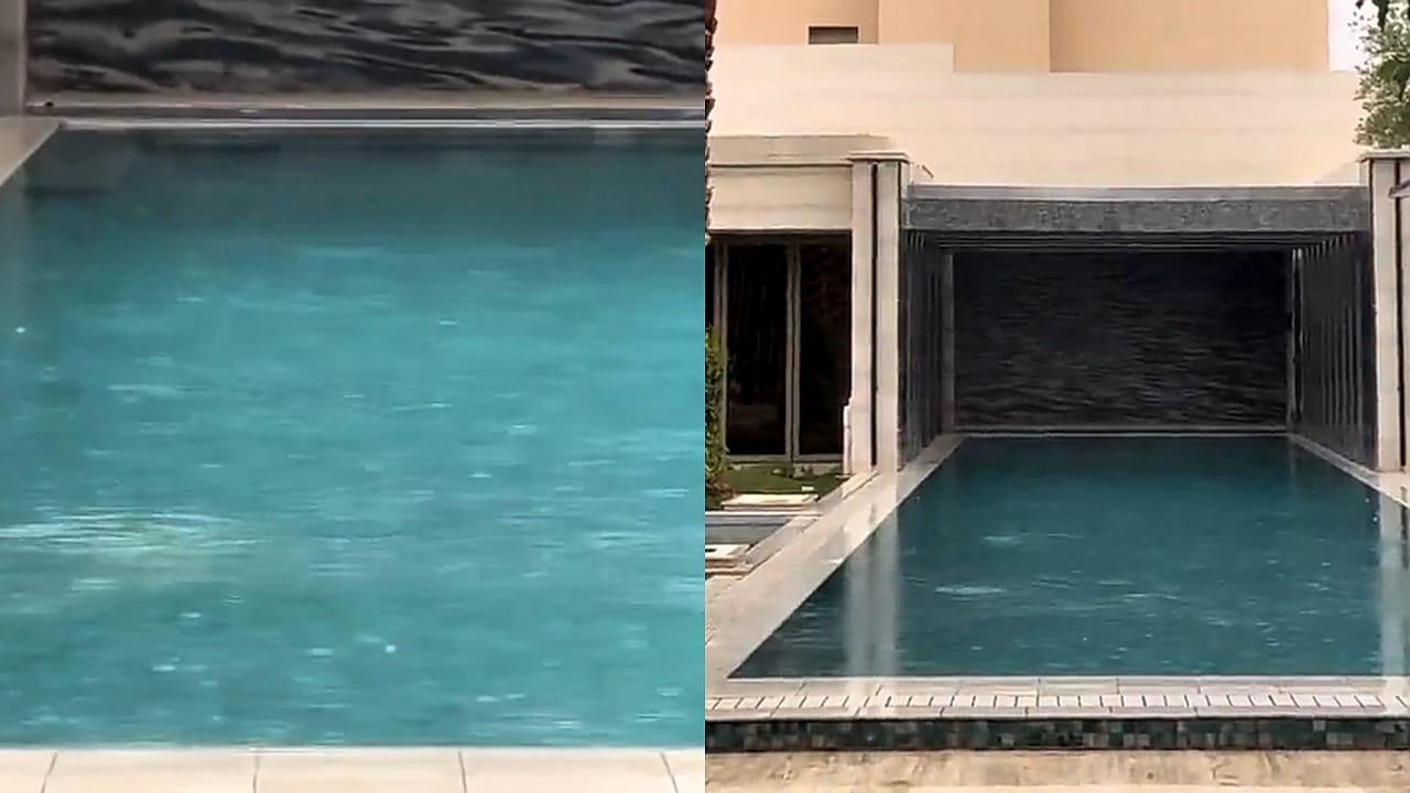 عارضة الأزياء "جورجينا" تستمتع بأمطار الرياض وتوثق اللحظة