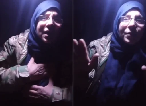 شاهد: معتقلة سورية سابقة تخرج مع ابنها المقاتل لمواجهة شبيحة الدكتاتور بشار الأسد في الساحل