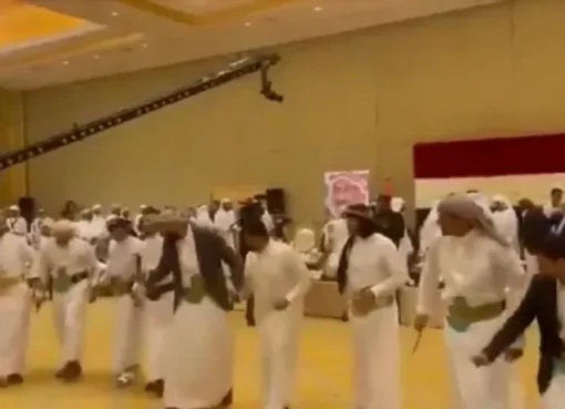 ليلة يمنية في قلب القاهرة.. أبناء علي عبد الله صالح يحتفلون بزفاف شقيقهم برقصة البرع