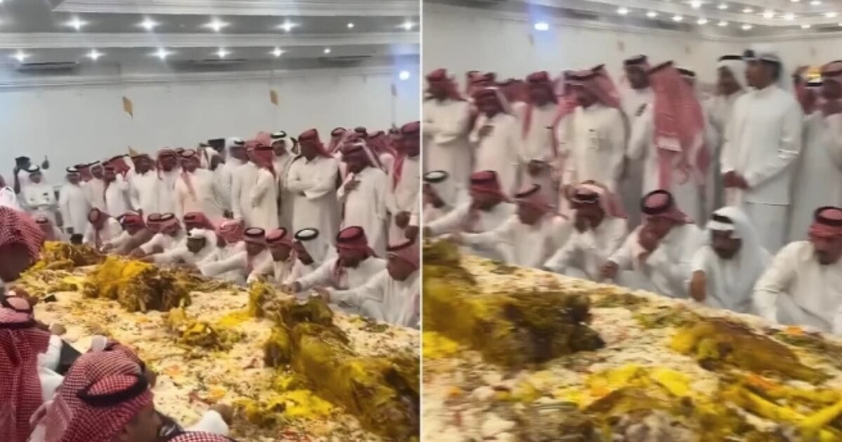 مشاهد مبهرة من وليمة جماعية ضخمة تجذب ملايين المشاهدات