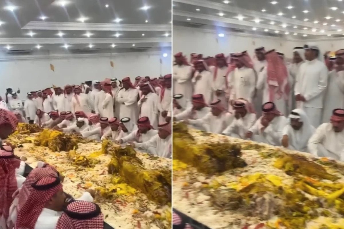 مشاهد مبهرة من وليمة جماعية ضخمة تجذب ملايين المشاهدات